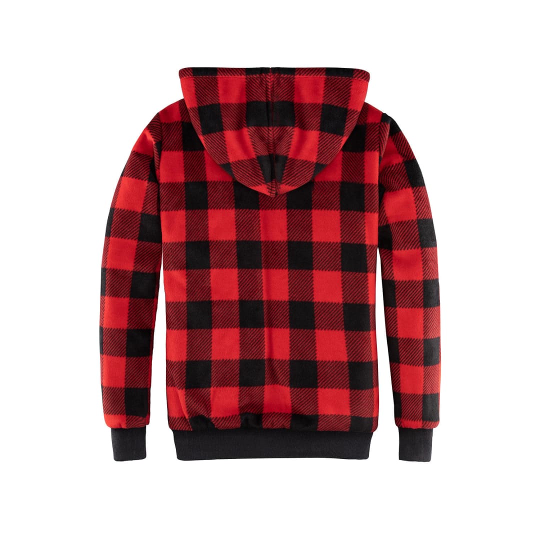 Cozy Urban Plaid Sherpa Hoodie | FlannelGo