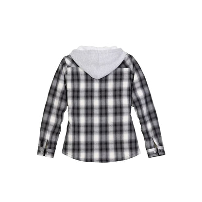 Women’s Sherpa-Lined Snap Button Flannel Jacket with Fleece Hood | FlannelGo