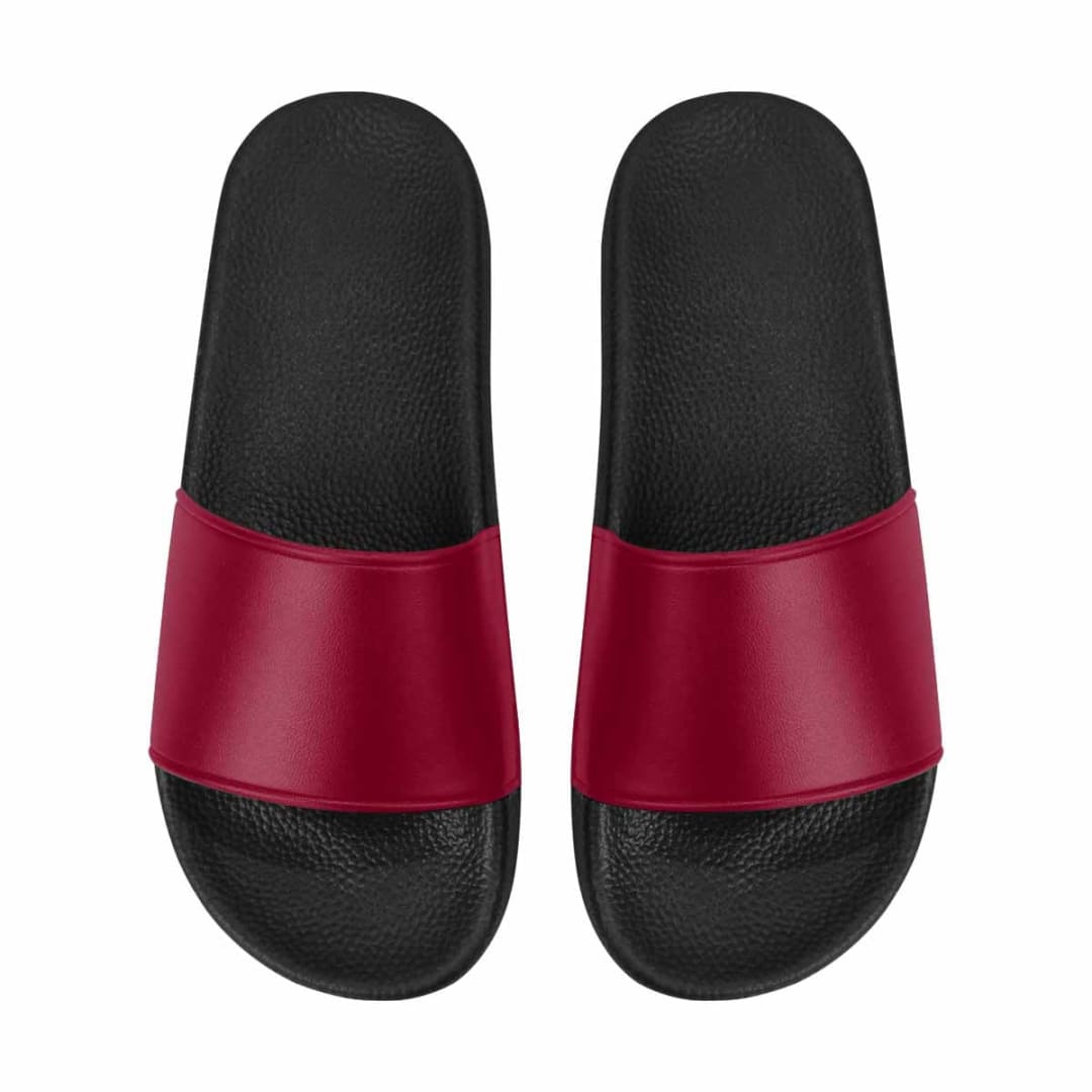 Womens Slide Sandals Burgundy Red | IAA | inQue.Style
