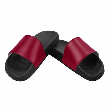 Womens Slide Sandals Burgundy Red | IAA | inQue.Style