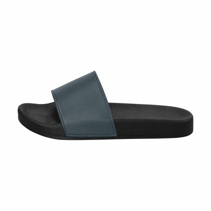 Womens Slide Sandals Charcoal Black | IAA | inQue.Style