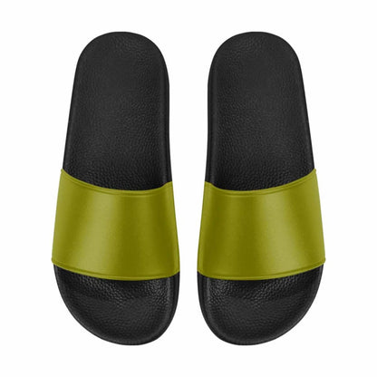 Womens Slide Sandals Dark Olive Green | IAA | inQue.Style