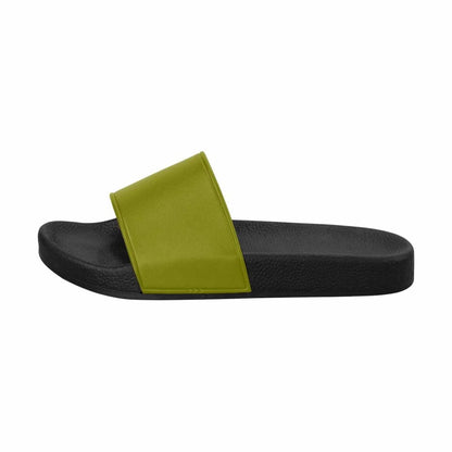 Womens Slide Sandals Dark Olive Green | IAA | inQue.Style