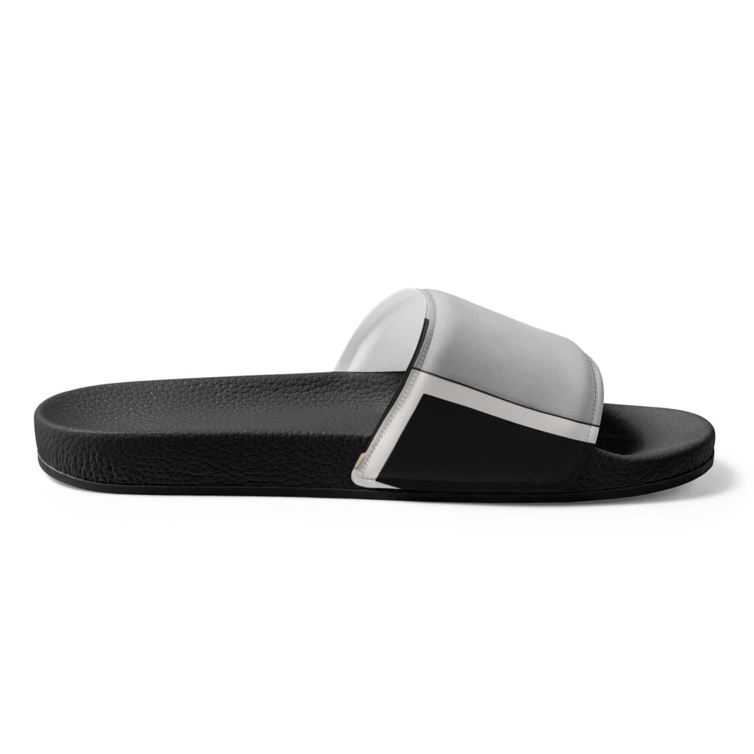 Women’s Slides Abstract Black Grey Brown Geometric Contemporary Art | IPFL | inQue.Style