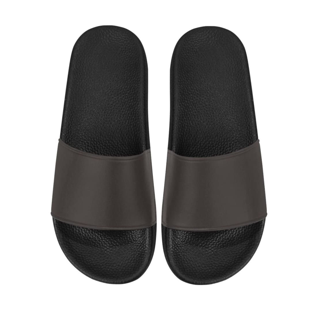 Womens Slides Flip Flop Sandals Dark Brown | IAA | inQue.Style
