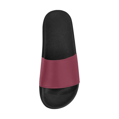Womens Slides Flip Flop Sandals Dark Red | IAA | inQue.Style