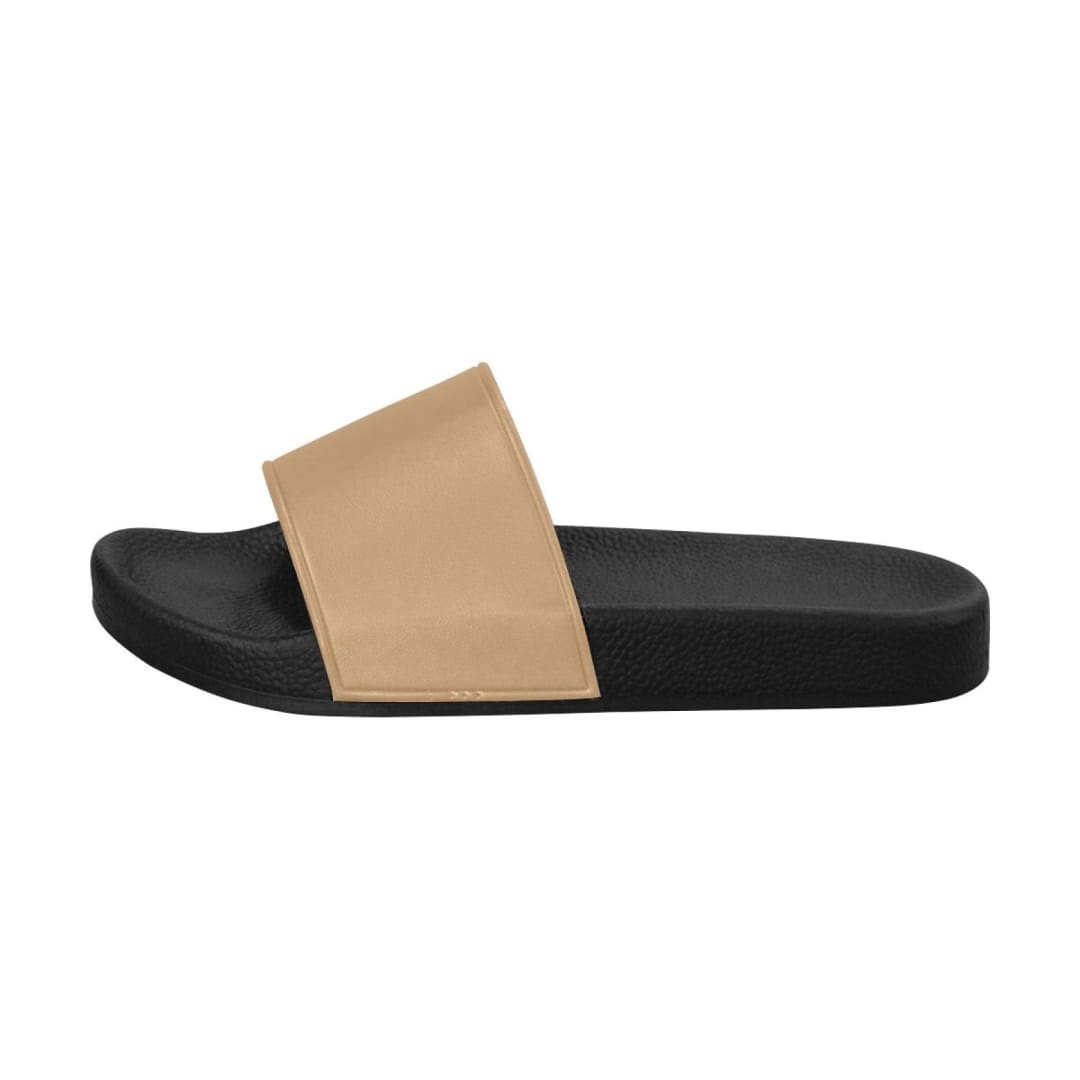 Womens Slides Flip Flop Sandals Light Brown | IAA | inQue.Style