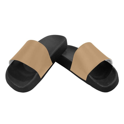 Womens Slides Flip Flop Sandals Light Brown | IAA | inQue.Style