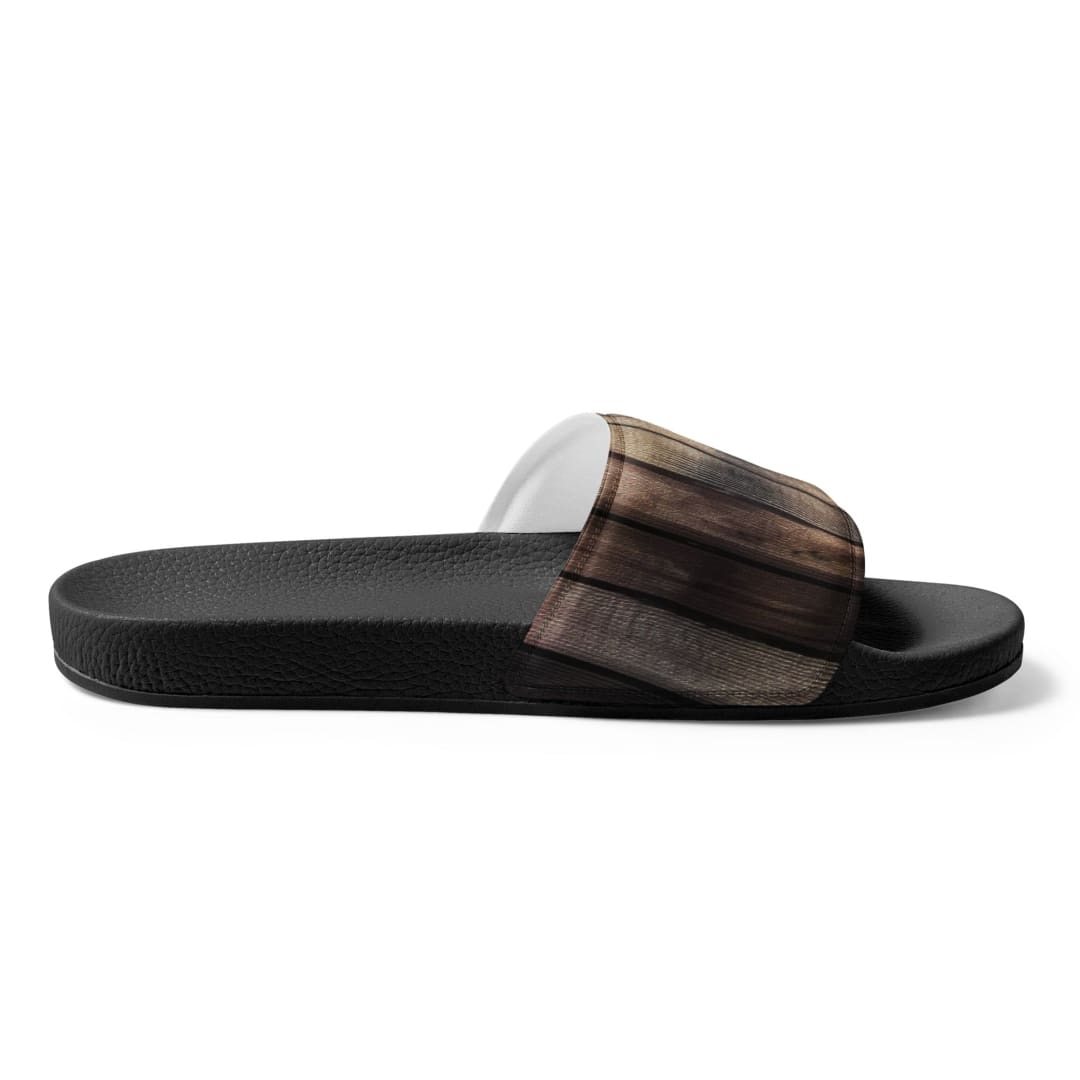 Women’s Slides Natural Wood Grain Pattern | IPFL | inQue.Style