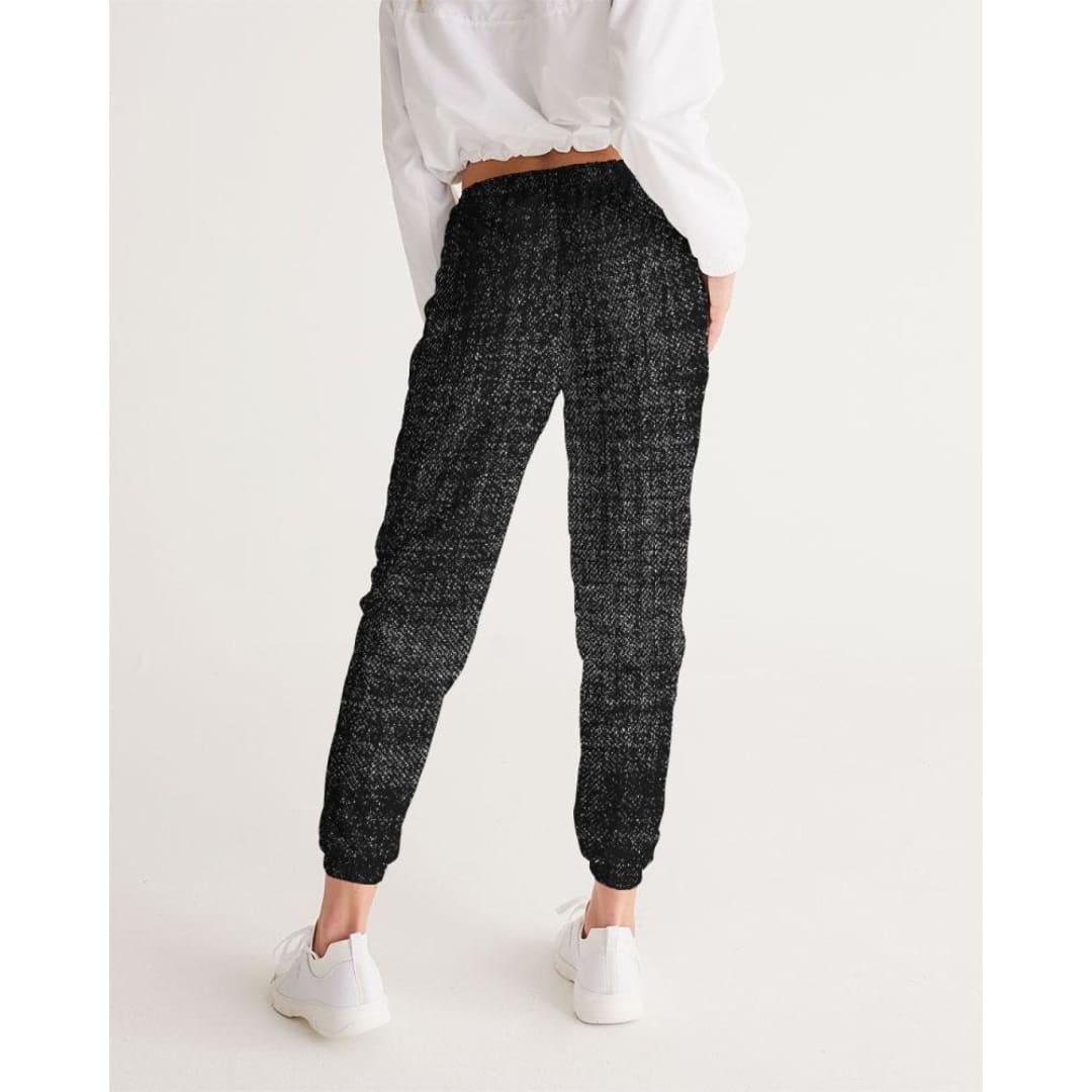 Womens Track Pants - Black & Gray Distressed Sports Pants | IKIN | inQue.Style