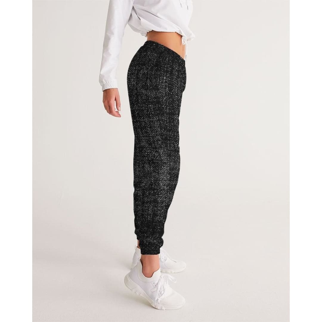 Womens Track Pants - Black & Gray Distressed Sports Pants | IKIN | inQue.Style