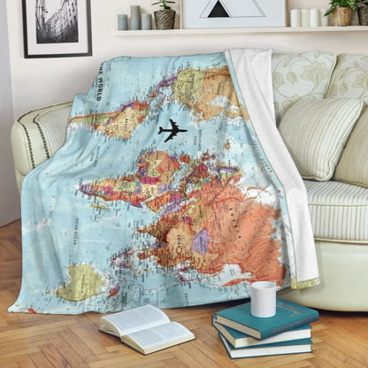 World Map Blanket | The Urban Clothing Shop™