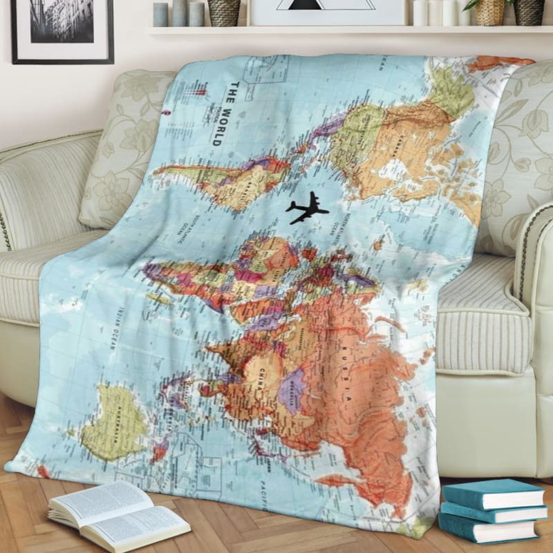 World Map Blanket | The Urban Clothing Shop™