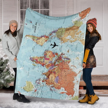 World Map Blanket | The Urban Clothing Shop™