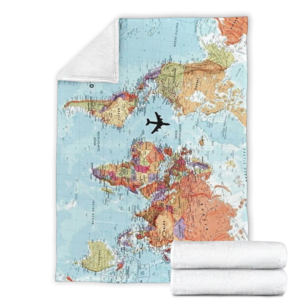 World Map Blanket | The Urban Clothing Shop™