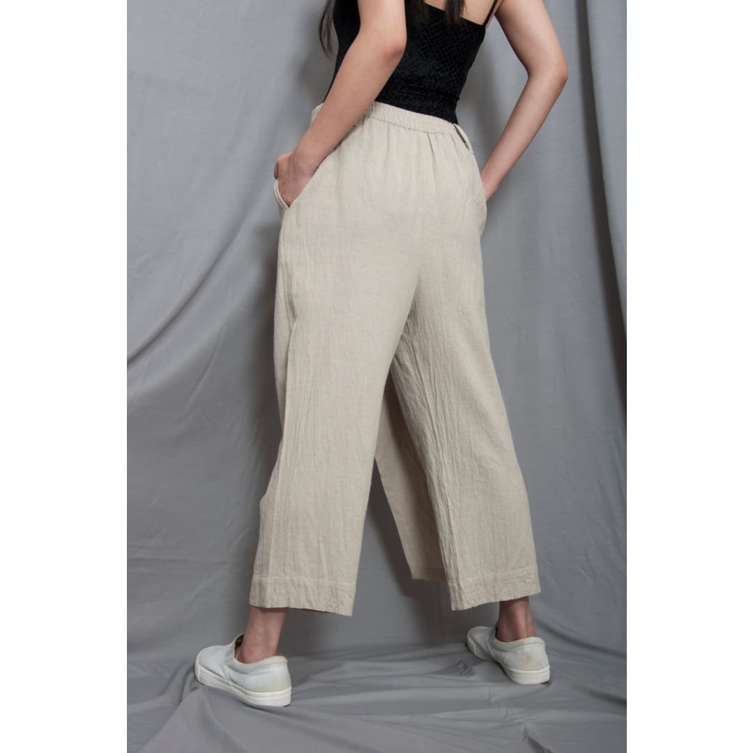 Xavier - Beige Overlap Pant | Bohame