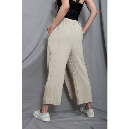 Xavier - Beige Overlap Pant | Bohame