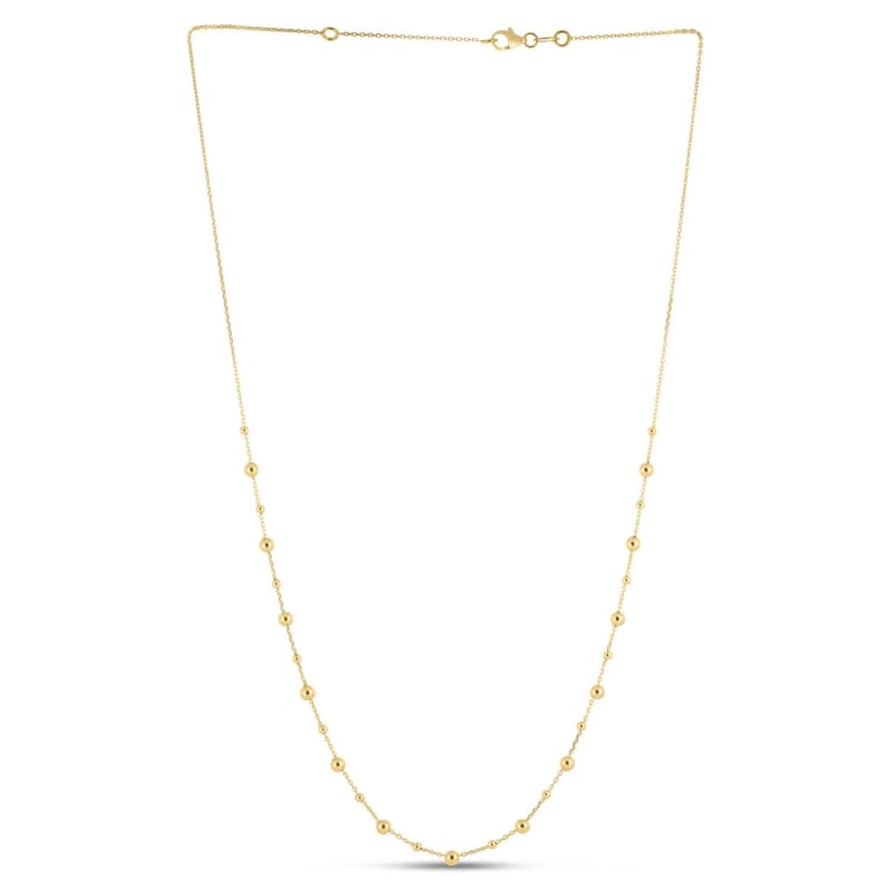 14k Yellow Gold Bead Necklace | Richard Cannon Jewelry