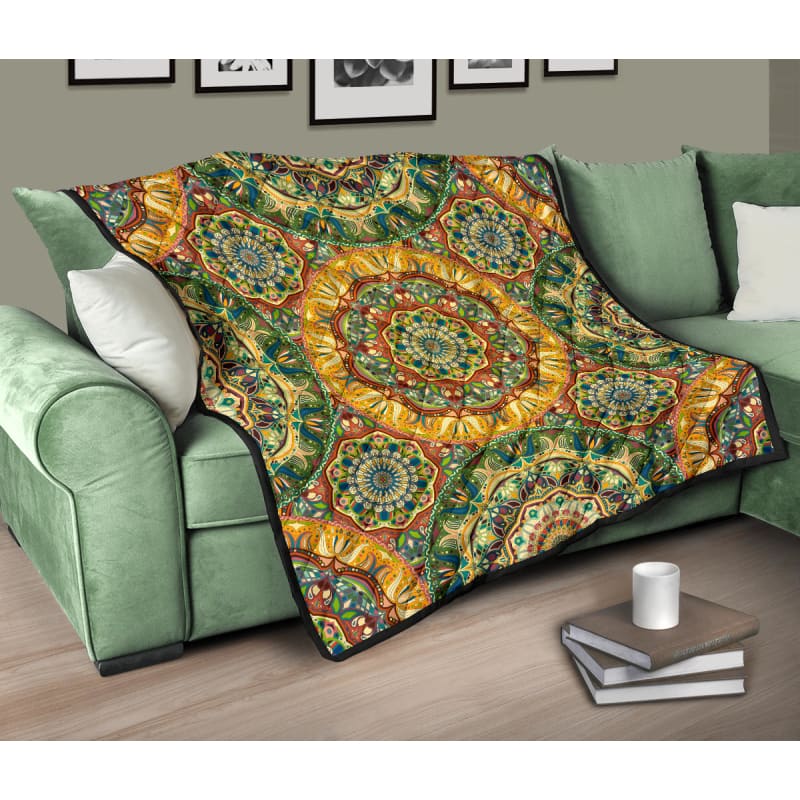 Yellow & Green Mandala Premium Quilt | The Urban Clothing Shop™