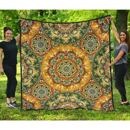 Yellow & Green Mandala Premium Quilt | The Urban Clothing Shop™