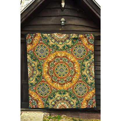 Yellow & Green Mandala Premium Quilt | The Urban Clothing Shop™