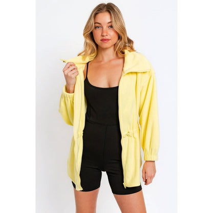 Yellow Lemon Hoodie Soft Fleece Jacket | Le Lis