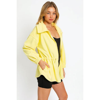 Yellow Lemon Hoodie Soft Fleece Jacket | Le Lis