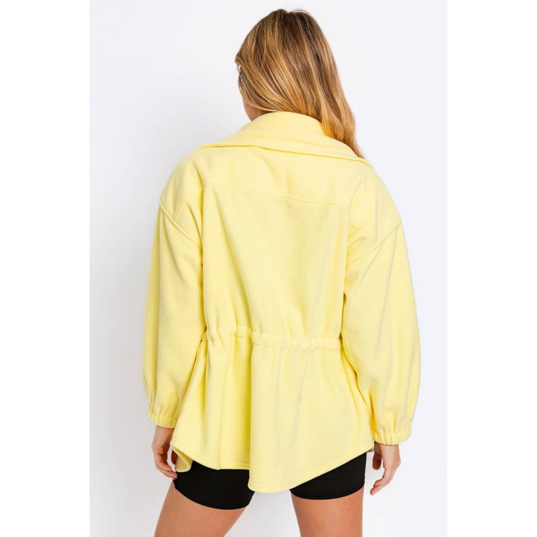 Yellow Lemon Hoodie Soft Fleece Jacket | Le Lis