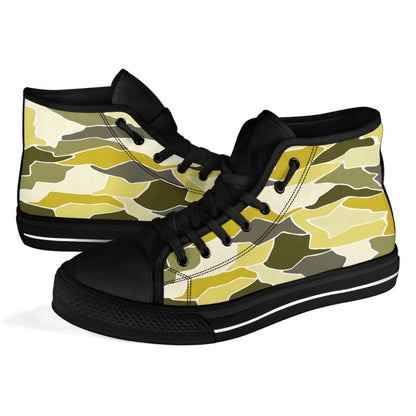 Yellow Mosaic High-Top Sneakers | The Urban Clothing Shop™