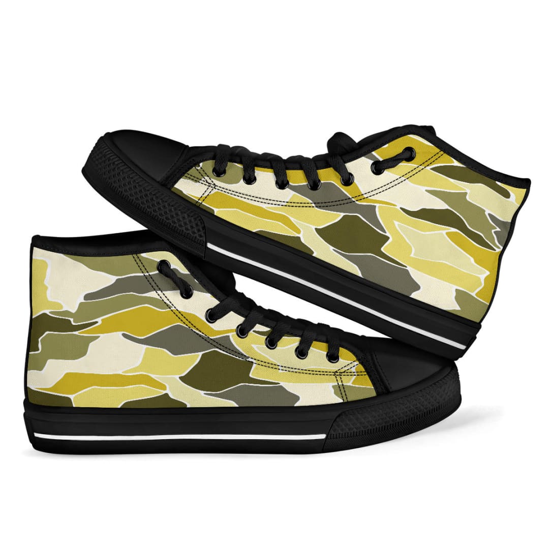 Yellow Mosaic High-Top Sneakers | The Urban Clothing Shop™