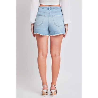 YMI Jeanswea Distressed Frayed Hem Denim Shorts | The Urban Clothing Shop™