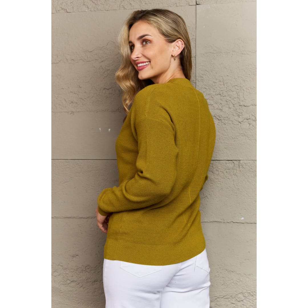 Zenana Kiss Me Tonight Full Size Button Down Cardigan in Chartreuse | The Urban Clothing