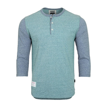 ZIMEGO Men’s 3/4 Sleeve Baseball Retro Henley | ZIMEGO MEN