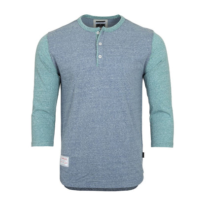 ZIMEGO Men’s 3/4 Sleeve Baseball Retro Henley | ZIMEGO MEN