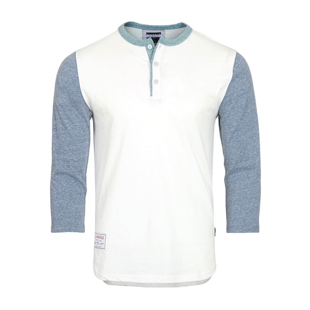 ZIMEGO Men’s 3/4 Sleeve Baseball Retro Henley | ZIMEGO MEN