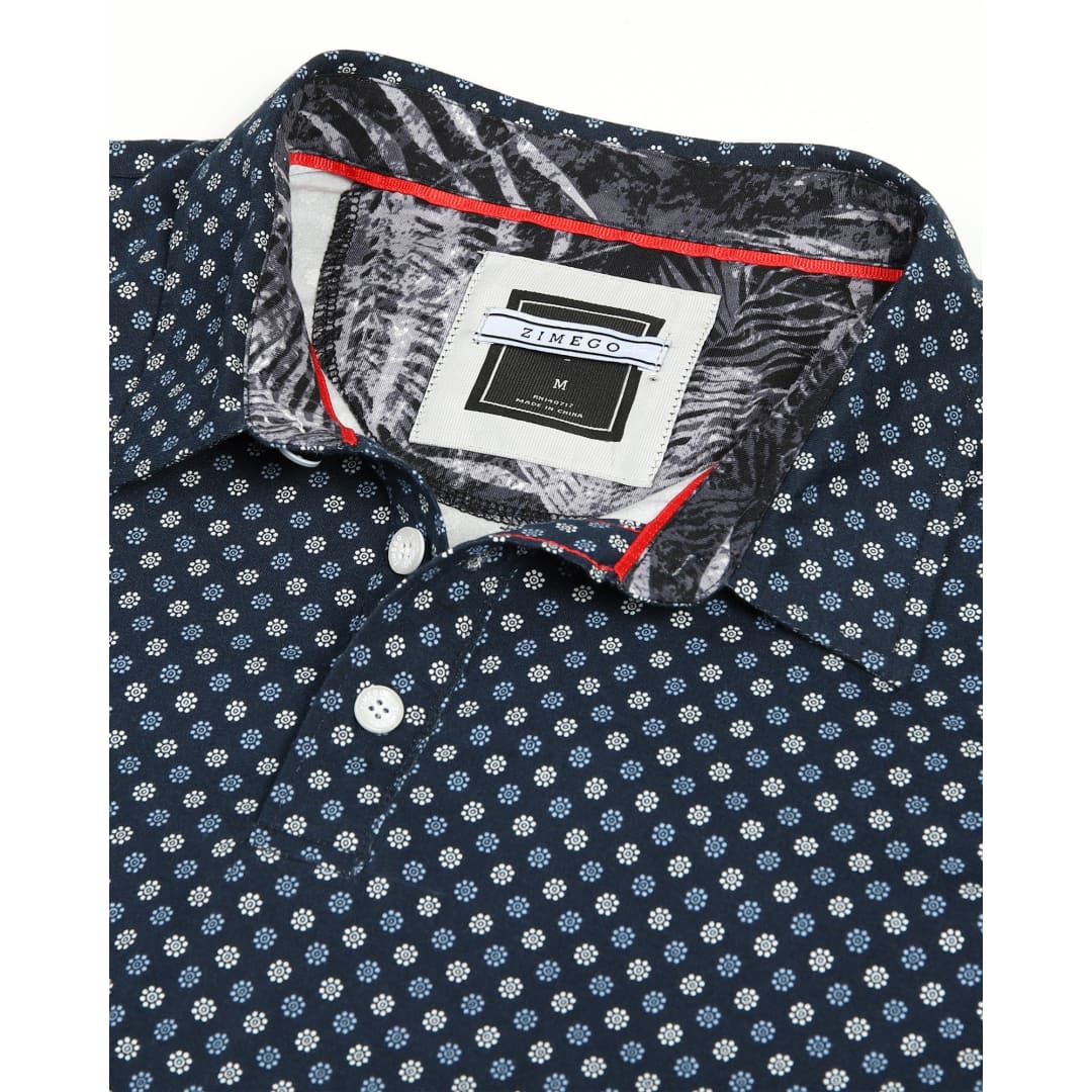 ZIMEGO Mens Long Sleeve Golf Polo Stretch Office Casual Holiday T-Shirt | ZIMEGO MEN