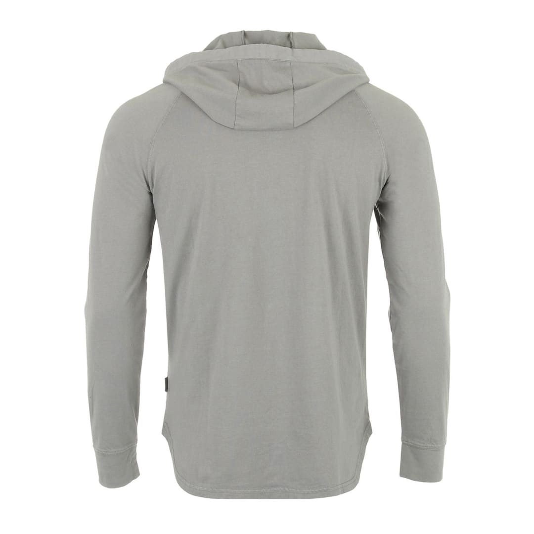 ZIMEGO Men’s Pigment Dyed Hoodie - Athletic V Neck Long Sleeve Henley Pullover Shirt