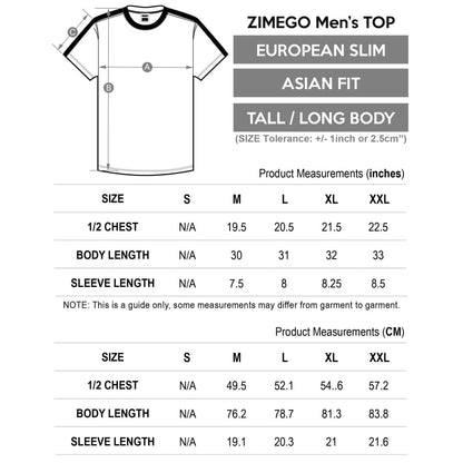 ZIMEGO Mens Stripe T Shirts - Urban Hip Hop Streetwear Hipster Tshirts for Men | ZIMEGO