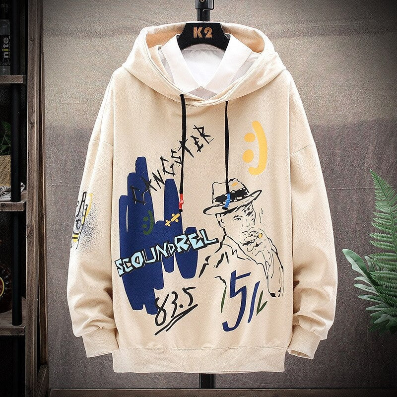 2020 spring and autumn new hooded men’s sweatershirt long-sleeved pullover loose hoodie