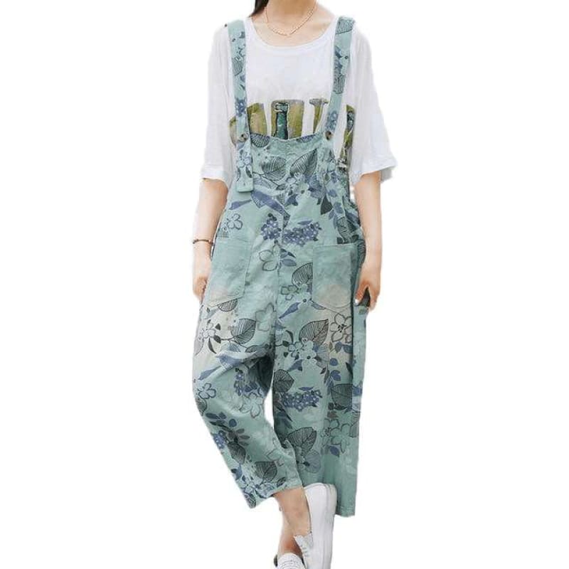 Bohemian Floral Denim Overalls | The Urban Clothing Shop™