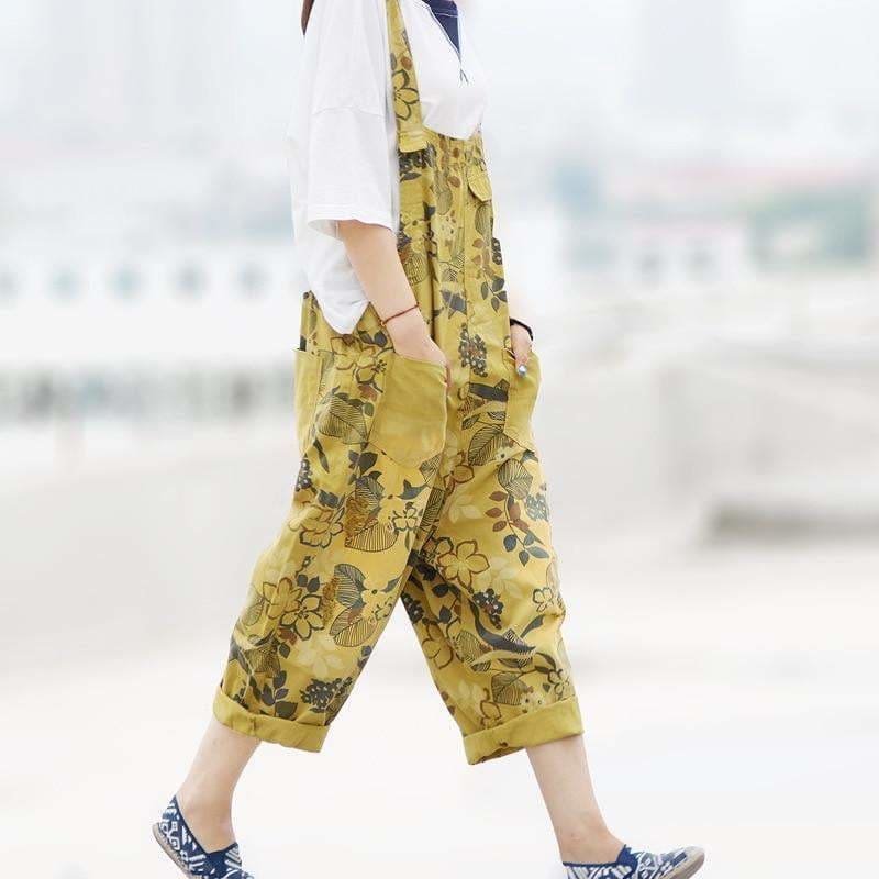 Bohemian Floral Denim Overalls | The Urban Clothing Shop™