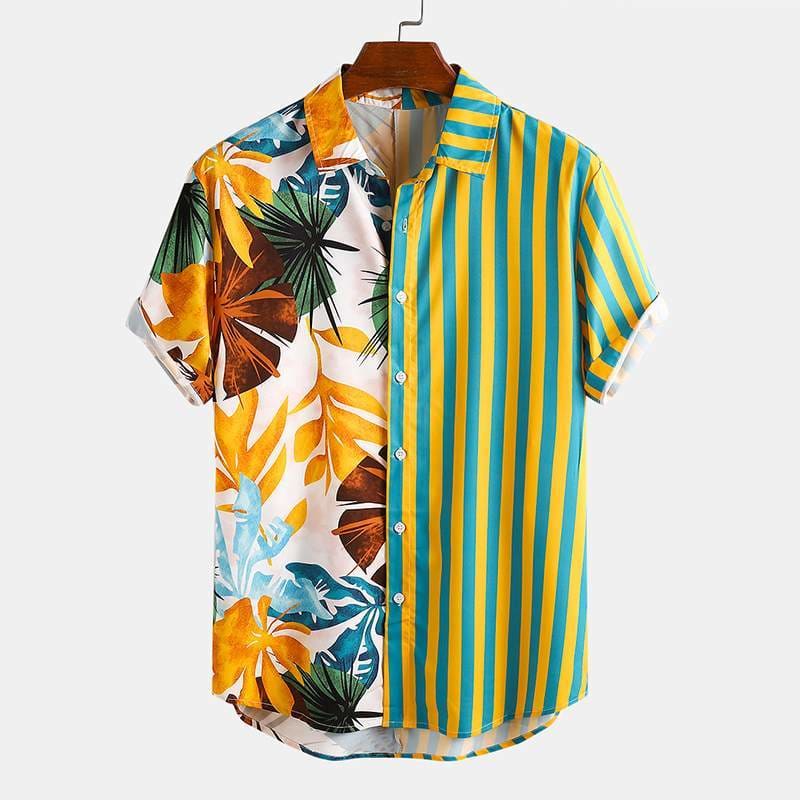 CAMISAS Summer Chic Patchwork Beach Shirt | The Urban Clothing Shop™