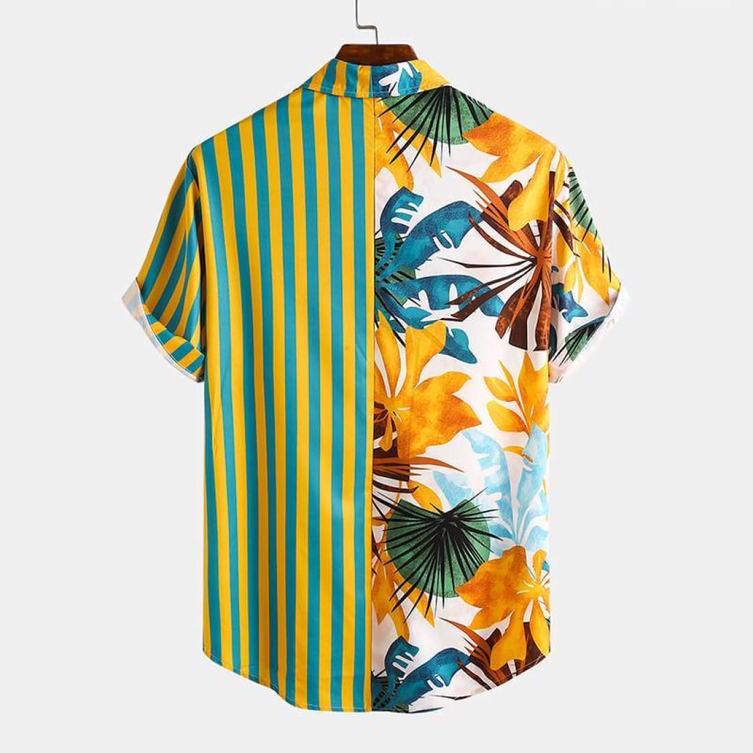 CAMISAS Summer Chic Patchwork Beach Shirt | The Urban Clothing Shop™