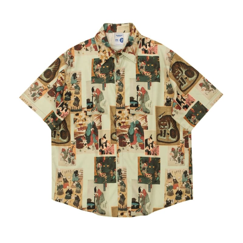 CasualStreet Printed Short Sleeve Ancient Asia Shirt | The Urban Clothing Shop™