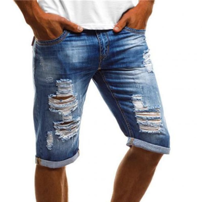 Denim Ripped Slim Fit Shorts | The Urban Clothing Shop™