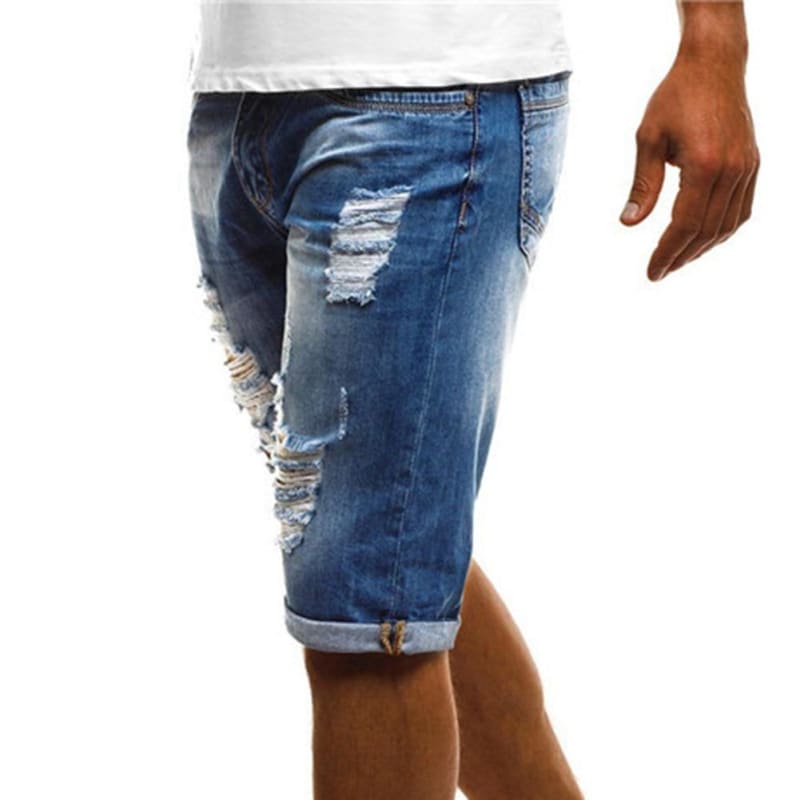 Denim Ripped Slim Fit Shorts | The Urban Clothing Shop™