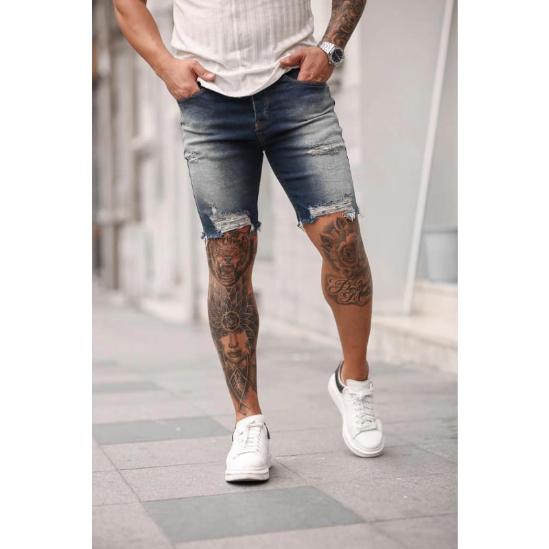 Destroyed Skinny Jeans Shorts | The Urban Clothing Shop™