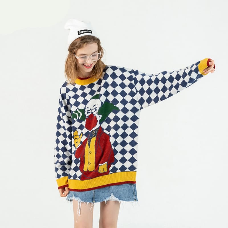 Fashion Clown Knitted Pullover Sweater | The Urban Clothing Shop™