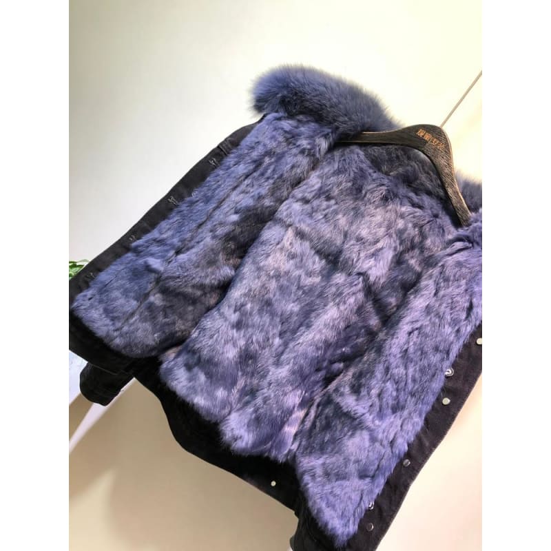 FOXY LADY Dark Blue Denim Jacket | The Urban Clothing Shop™