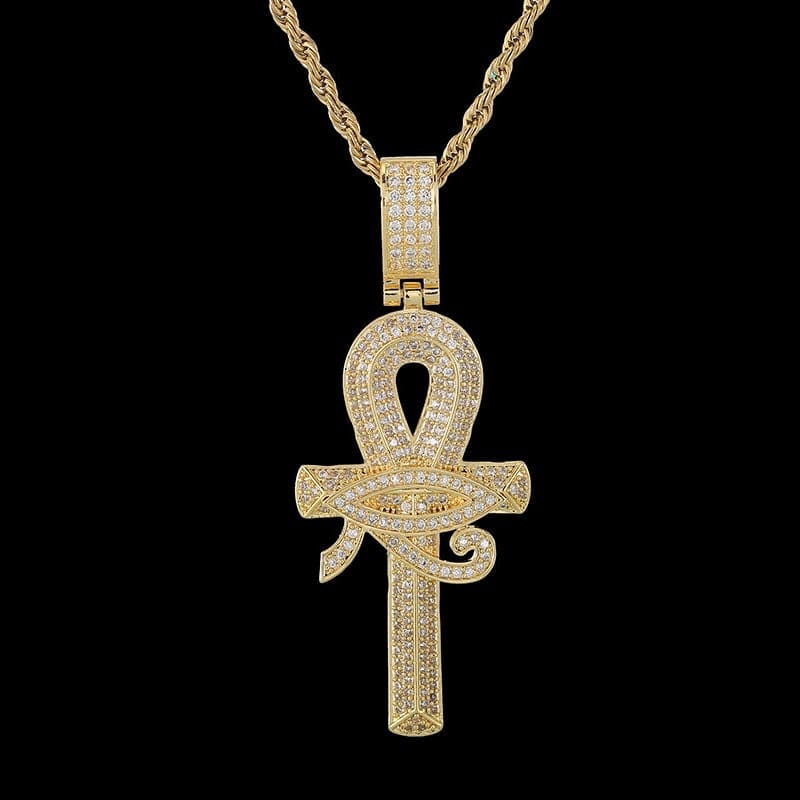 Iced Out Ankh Pendant Necklace | The Urban Clothing Shop™